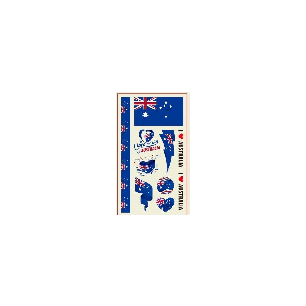 (Australia) World Cup Temporary Tattoo's - 32 Countries - 2 Pack