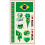 (Brazil) World Cup Temporary Tattoo's - 32 Countries - 2 Pack 1