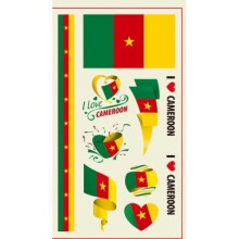 (Cameroon) World Cup Temporary Tattoo's - 32 Countries - 2 Pack