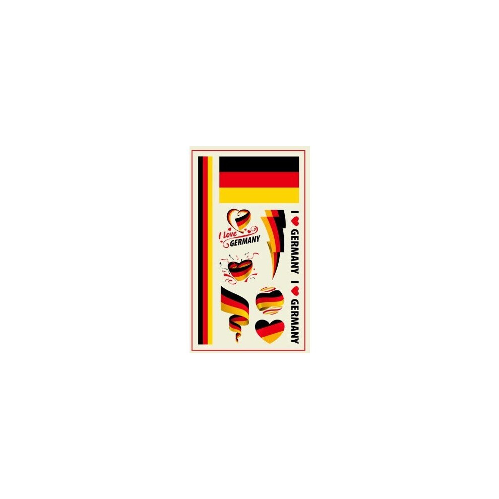 (Germany) World Cup Temporary Tattoo's - 32 Countries - 2 Pack