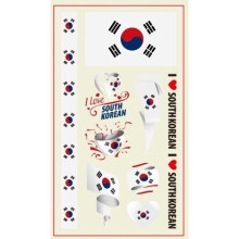 (South Korea) World Cup Temporary Tattoo's - 32 Countries - 2 Pack