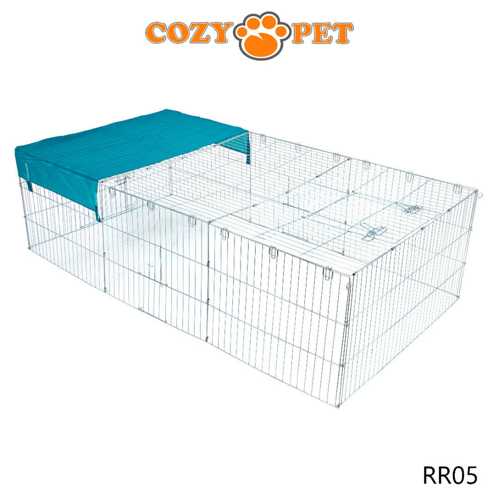 Rabbit Run Cozy Pet Galvanised for Outdoor Use Guinea Pig Playpen Hutch RR05