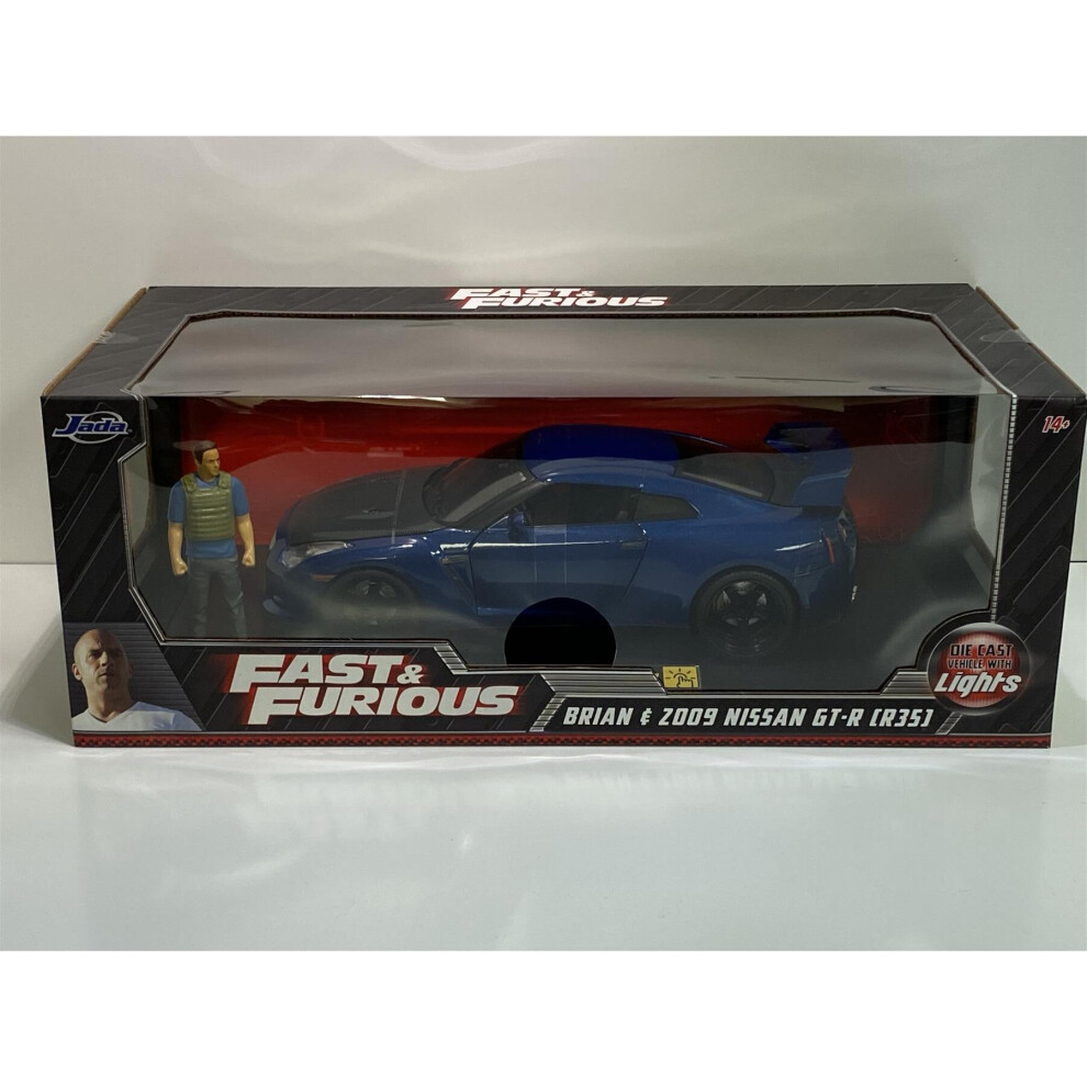 Jada Fast And Furious Brians 2009 Nissan Gtr Figure And Working Lights 1:18 3114 253206003