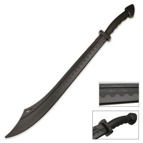 PLAYWELL BLACK POLYPROPYLENE KUNG FU BROADSWORD 33"