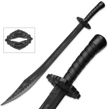 PLAYWELL BLACK POLYPROPYLENE KUNG FU BROADSWORD - 37"