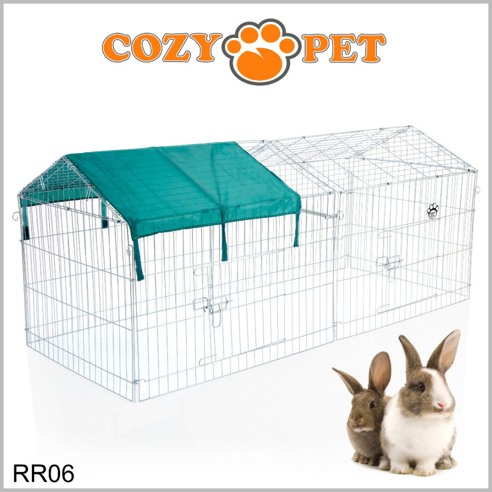 Rabbit Run Cozy Pet Galvanised for Outdoor Use Guinea Pig Playpen Hutch RR06