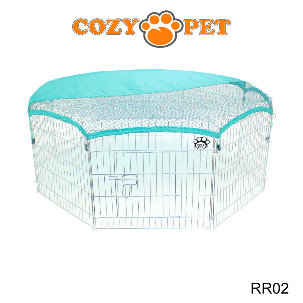 Rabbit Run Cozy Pet Galvanised for Outdoor Use Guinea Pig Playpen Hutch RR02