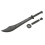 PLAYWELL BLACK POLYPROPYLENE KUNG FU DRAGON BROADSWORD: DRAGON 1