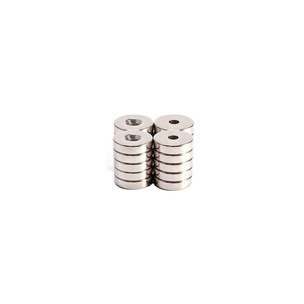 Elsatsang 20pcs New 10x3mm Neodymium Disc Super Strong Rare Earth Magnets With Holes 3mm