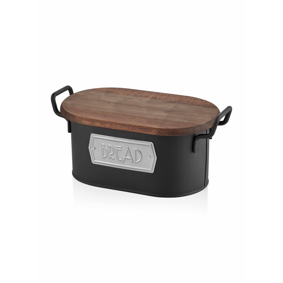 The Mia Black Bread Bin