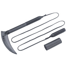 Playwell Black Polypropylene Kusarigama with Cord (33cm) - Plastic Training Version, Unbreakable & Cut-Resistant