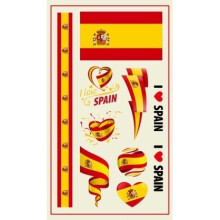 (Spain) World Cup Temporary Tattoo's - 32 Countries - 2 Pack
