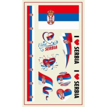 (Serbia) World Cup Temporary Tattoo's - 32 Countries - 2 Pack