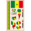 (Senegal) World Cup Temporary Tattoo's - 32 Countries - 2 Pack 1