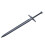 PLAYWELL BLACK POLYPROPYLENE KING ARTHUR' EXCALIBUR LONG SWORD V1- 45.7" 1