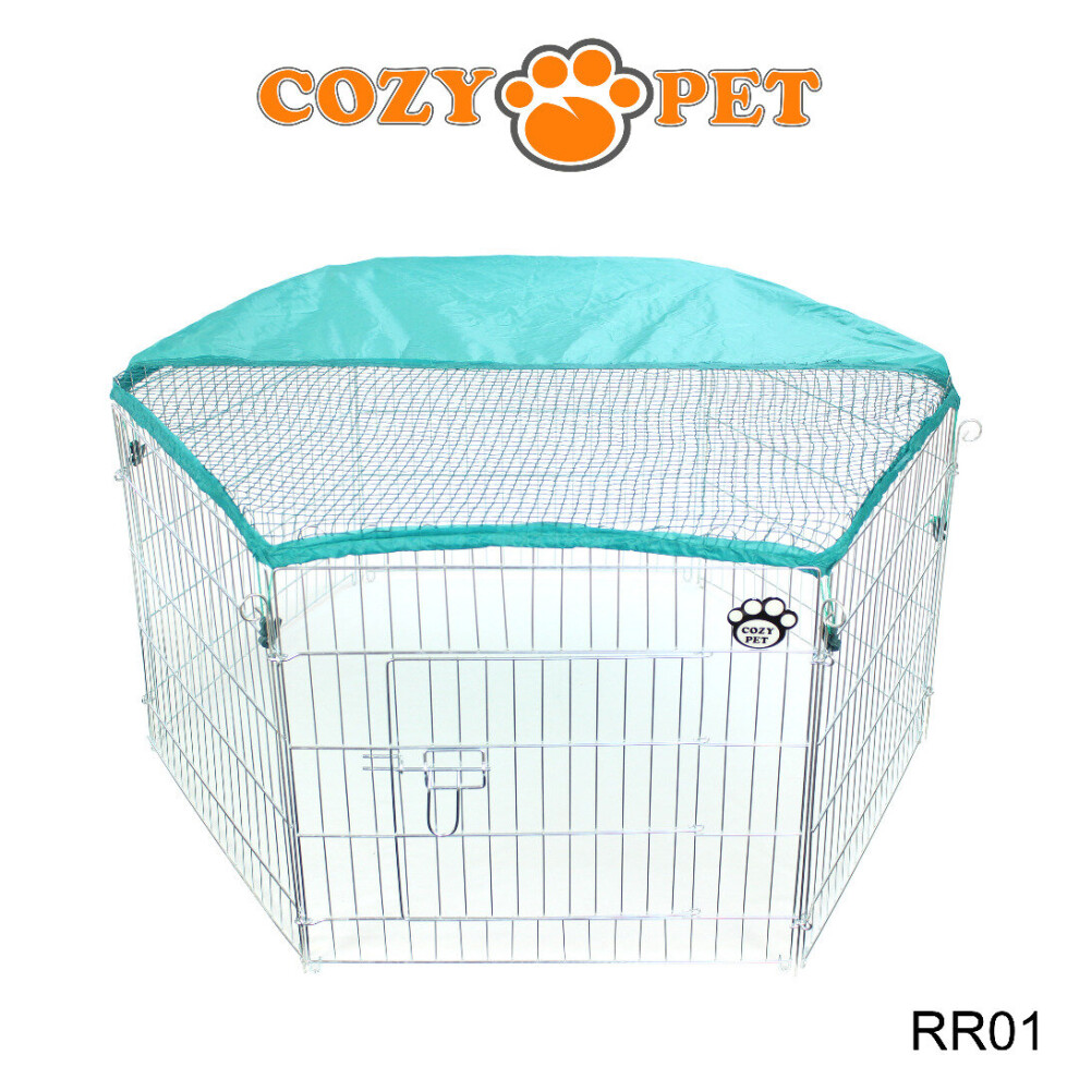 Rabbit Run Cozy Pet Galvanised for Outdoor Use Guinea Pig Playpen Hutch RR01