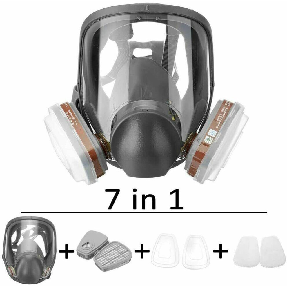 6800 Full Face Gas Mask Respirator Paint Spray Protective Facepiece 9777672296451