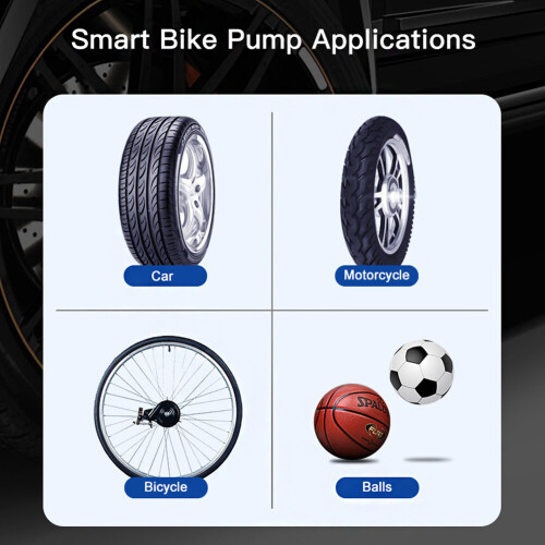 Electric Air Compressor Inflator Tire Pump Bicycle Bike Rechargeable 2