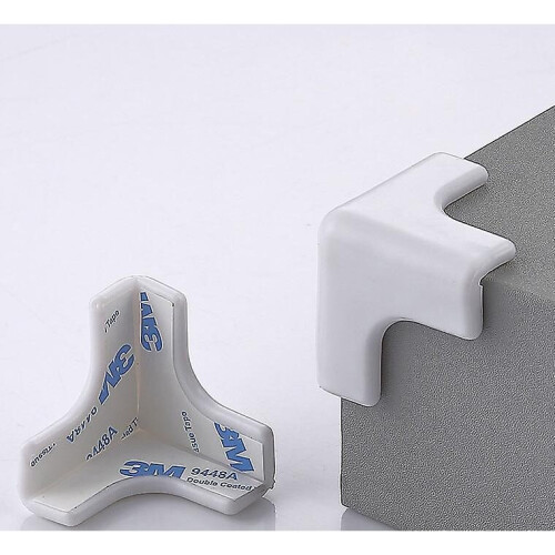 (White) 12 Pack Baby Proof Corners Transparent Anti-collision Angle Table Desk Protector