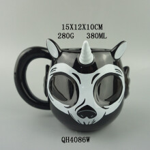 (White) Unicorn Ceramic Coffee Cup Funny Halloween Cartoon Mug Cute Gift Cup