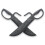 PLAYWELL BLACK POLYPROPYLENE PHOENIX WING CHUN KNIVES 1