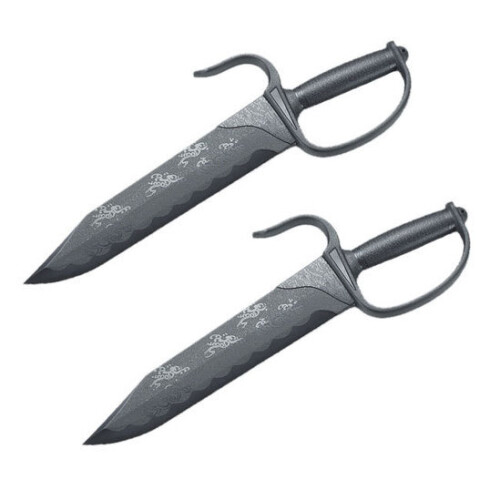 PLAYWELL BLACK POLYPROPYLENE SHAOLIN WING CHUN KNIVES
