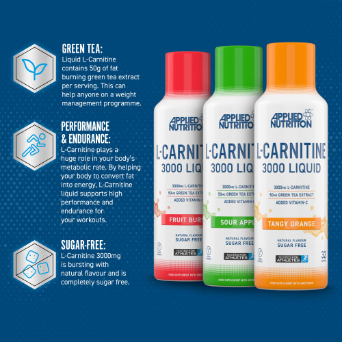 Applied Nutrition L-Carnitine Liquid 3000mg - 495 ml (Fruit Burst) 1