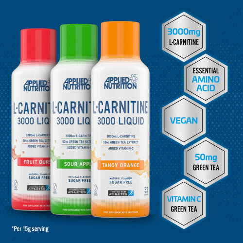 Applied Nutrition L-Carnitine Liquid 3000mg - 495 ml (Fruit Burst) 2