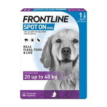 Frontline Spot On Flea Treatment For Dogs 20-40kg, 1 pipettes Flea And Tick Treatment For Dogs, Frontline Flea Treatment For Dogs, Frontline Spot On