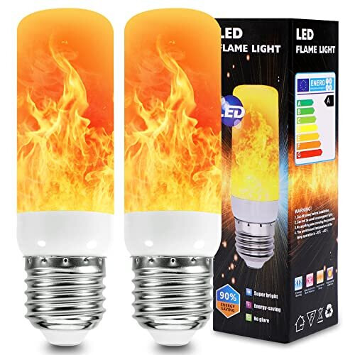 Rosnek LED Flame Light Bulb Flame Effect Lamp 5W E27 Fire