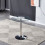 Living And Home Small Round Clear Glass Top Dining Table with Pedestal Base 2