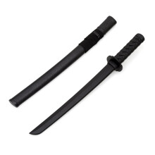 PLAYWELL BLACK POLYPROPYLENE WAKIZASHI (SHOTO) W/ SCABBARD
