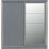 Seconique Nevada 2 Door Sliding Wardrobe Grey Gloss 5