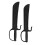 PLAYWELL BLACK POLYPROPYLENE WING CHUN KNIVES 1