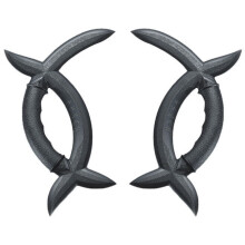 PLAYWELL BLACK POLYPROPYLENE WUSHU MERIDIAN AXE COUPLE