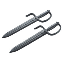 PLAYWELL BLACK POLYPROPYLENE TWIN WING CHUN KNIVES - CH167