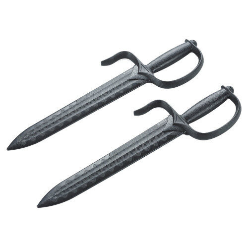 PLAYWELL BLACK POLYPROPYLENE TWIN WING CHUN KNIVES - CH167