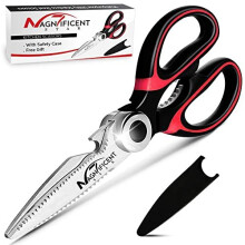 Magnificent Sharp Kitchen Scissors, Heavy Duty Scissors for Kitchen Use with Cover & Gift Stainless Steel Shears, Kitchen Scissor with Soft Grips