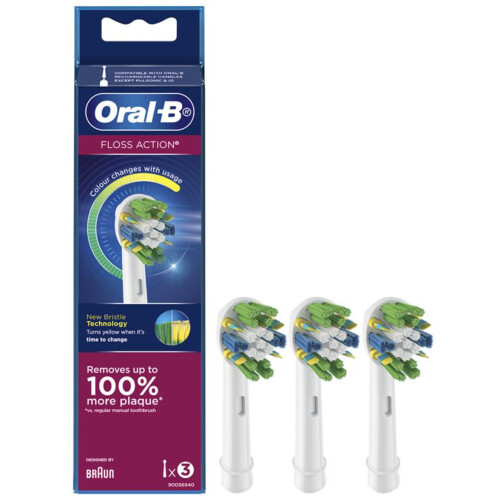 Oral-B Oral B - Floss Action Brush Head with CleanMaximiser - 3 Counts 1