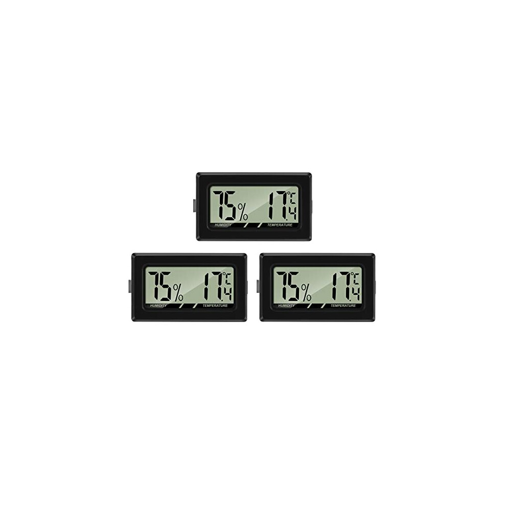 Thlevel Lcd Digital Thermometer Hygrometer Temperature Humidity Meter Gauge Thermometer For Greenhouse, Cars, Home, Office (3Pcs)