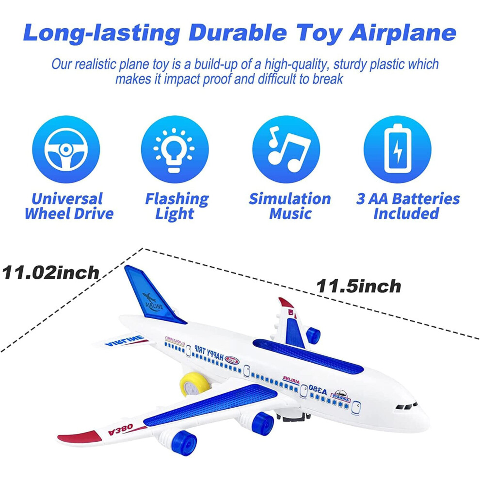 Airplane Toys Electric Aeroplane Toy Plane with Led Lights and Sounds on OnBuy