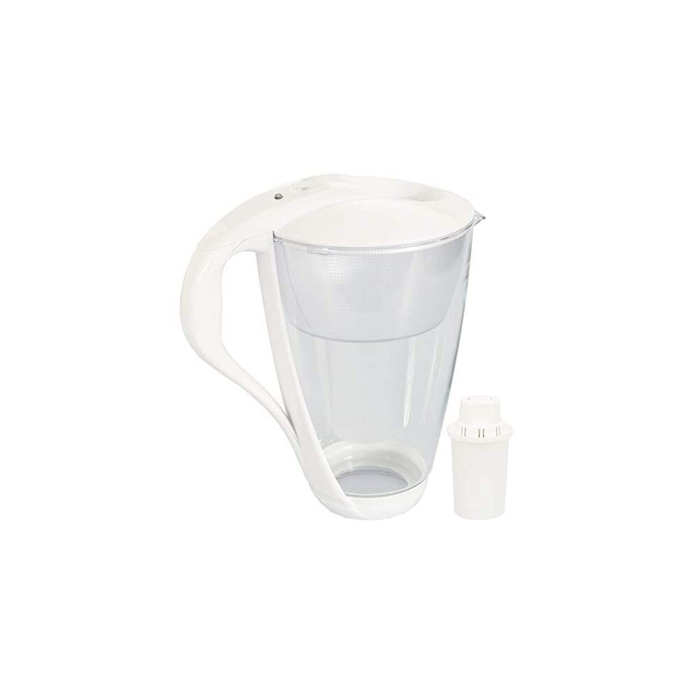 Water Filter Glass Jug Dafi Crystal Classic 2.0L with Free Filter Cartridge - White