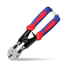 WORKPRO Mini Bolt Cutter 8-inch/210mm, CR-MO Heavy Duty Wire Cable Cutter, Spring Snips Clippers with Soft Anti-Slip Handle