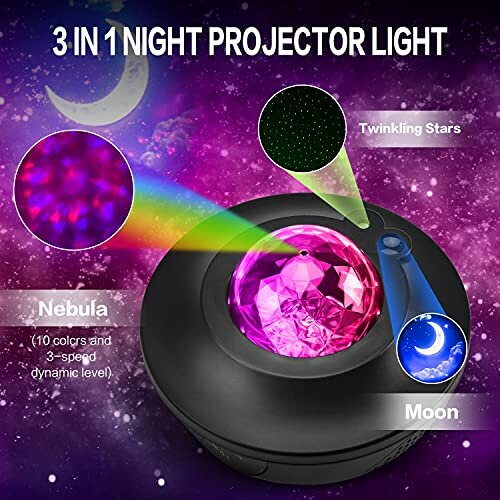 Night Light Projector with Music LED Star Light Projector Remote Control Galaxy Star Sky Projector Light Starry Projector Star Projector Night Li 1