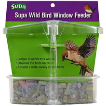 Supa Wild Bird Window Feeder | Enjoy Close Up Observation of Garden Birds, Comes Complete With 3 Heavy Duty Suction Cups.