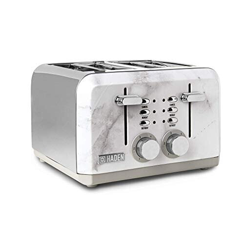 Haden Cotswold Toaster Electric StainlessSteel Toaster with Reheat and Defrost Functions Four