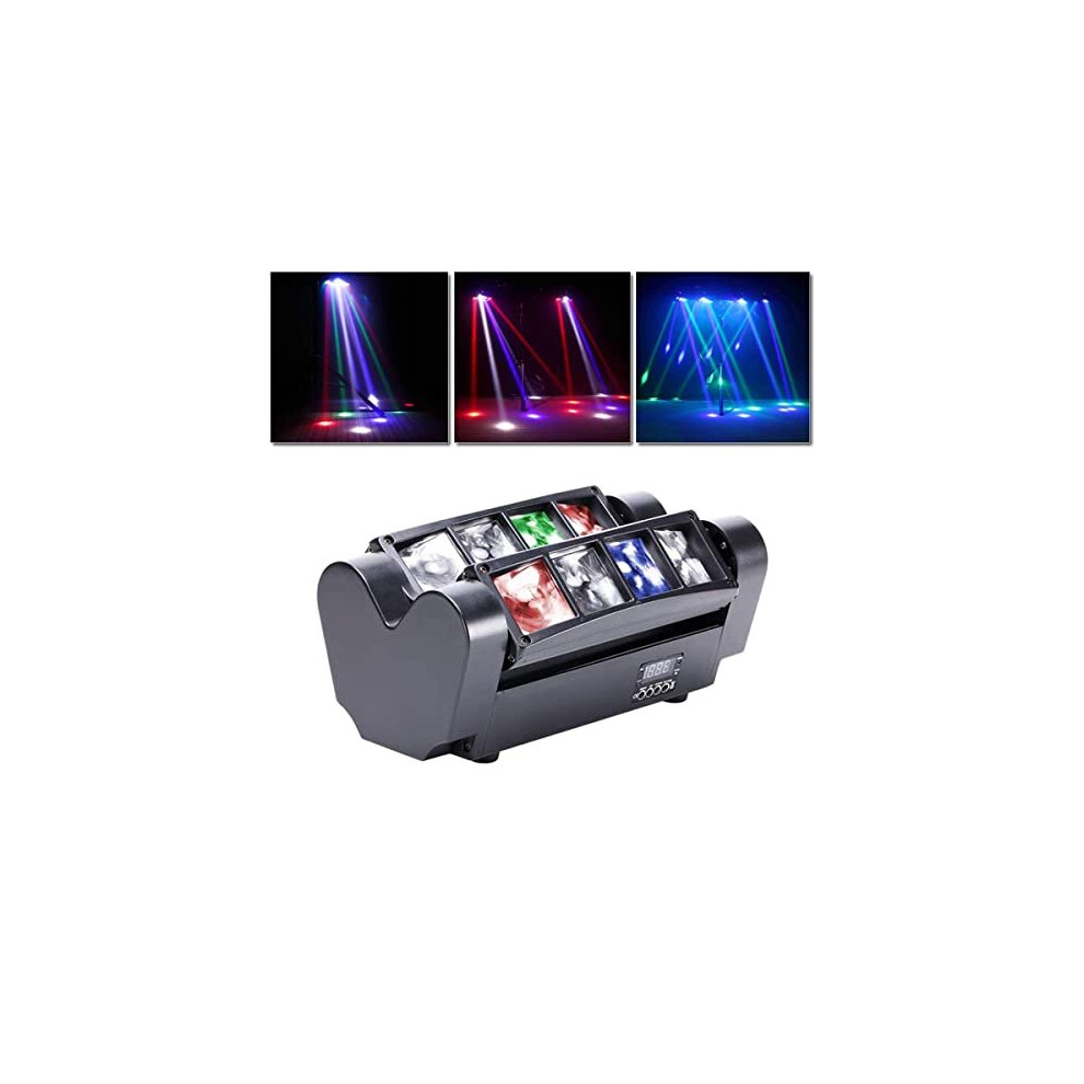 UKing Disco Lights 8 LED RGBW, Moving Head Light Stage Effect with Sound Activated and DMX 512, Party Lights for Disco Outdoor Club Bar