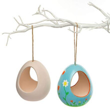 Baker Ross AR267 Bird Feeders for Crafts - Pack of 2, Ceramic Painting Art Activities for Kids