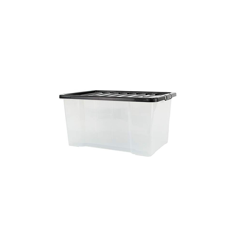 Large Plastic 50L Storage Container Box Drawer Lid Home Wardrobe Shoes Kids Toys (1)