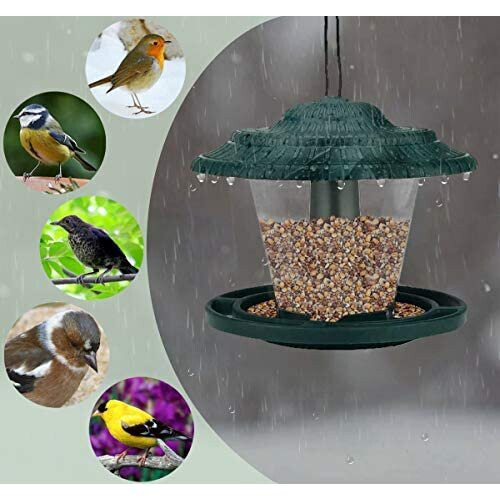 Smart Bird Feeders Hanging Station Wild Bird Seed Automatic Feeder with  Metal Anti-ant Hooks, Chains and Brushes Weatherproof and Water Resistant  on OnBuy